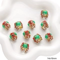 Gingerbread man pattern Christmas beads for DIY bracelets 14x16mm jewelry findings - Gingerbread Man (#4)