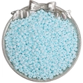 4mm light blue matte finish glass seed beads for DIY jewelry making in a silver tray - 4mm (0.5mm Hole, 10g/Pack, Approx 110 Pcs) / Light Blue