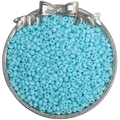 4mm light blue glass seed beads in a silver decorative dish for jewelry making - 4mm (0.5mm Hole, 10g/Pack, Approx 110 Pcs) / Dark Blue