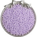Bulk 4mm lavender purple glass seed beads in a silver tray for DIY jewelry making - 4mm (0.5mm Hole, 10g/Pack, Approx 110 Pcs) / Light Purple