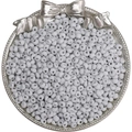 Matte light grey 4mm glass seed beads for DIY jewelry making on a silver bow tray - 4mm (0.5mm Hole, 10g/Pack, Approx 110 Pcs) / Gray