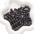 Perles cylindriques en bois noir 8x8mm pour bijoux DIY avec texture bois naturelle - Perles en vrac en forme de tonneau (BTE104) / 50 pièces/paquet (8x8mm) / Ébène