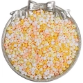 Mix of 4mm cream, light orange, and yellow glass beads for DIY jewelry making - 4mm (0.5mm Hole, 10g/Pack, Approx 110 Pcs) / Yellow Series