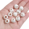 Parelmoerwitte acryl kralen met meerdere gaten voor DIY sieraden maken - 8x6mm (5 Stuks/Verpakking) / Wit