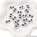 DIY acrylic cartoon doll eyes 20mmx12mm black and white resin jewelry accessories - Cross-eyed Style (20x12mm) / 5 Pcs/Pack / Multicolor