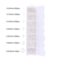 1170er-Set silberne offene Biegeringe 4-10mm für DIY-Schmuckherstellung und Reparatur - 1 Set / Silberfarbene Binderinge 7-Gitter Set