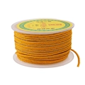 Golden 2.5mm nylon cord roll for DIY hand-woven jewelry making on a white spool - 2.5mm 11m/Roll / Golden Yellow with Gold