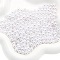Glossy white round ABS faux pearls for DIY crafts and makeup organizer filling - 3mm (10000 Pieces/Pack) / Pure White