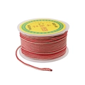 Bobina di cordoncino in nylon rosso e bianco per gioielli fai-da-te e nodi cinesi - Rosso & Grigio
