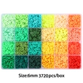 Kit de 3720 perles heishi en pâte polymère 6mm, 24 couleurs pour la création de bijoux - Couleur Contraste Jaune et Vert