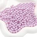 Round lavender ABS pearl beads with smooth finish for DIY handmade craft decoration - Light Purple