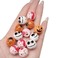 Halloween DIY houten kralen set met Jack Skellington en pompoen spin patronen ontwerp - Halloween Schedel Serie