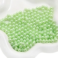 Mint green ABS imitation pearls with glossy finish for DIY crafts and jewelry making - Light Green