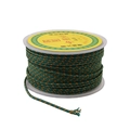 Cordino in nylon verde scuro e arancione su rocchetto per intreccio gioielli - Verde Scuro