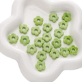 Grasgrüne Blumenperlen 16mm aus Glas für DIY-Schmuck und kreatives Basteln - 1 Stück/Packung (Durchmesser 16mm, Loch 4.5mm) / Grasgrün