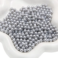 Bulk silver ABS imitation pearls in a ceramic tray for DIY craft and decor - Light Silver Grey