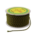 Rotolo di corda in nylon da 2,5 mm in verde e arancione intrecciato per gioielli DIY - Verde Militare