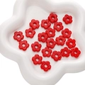 DIY 16mm vintage red glass flower beads with large holes for creative jewelry making - 1 Piece/Pack (Diameter 16mm, Hole 4.5mm) / Red