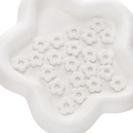DIY 16mm white flower lampwork beads with large hole for handmade jewelry making - 1 Piece/Pack (Diameter 16mm, Hole 4.5mm) / White