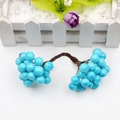 Racimos de bayas artificiales azul cielo para coronas DIY y arreglos florales con tallos - Juego de 20 Piezas / Azul lago