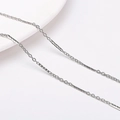 Minimalist silver stainless steel chain link for DIY jewelry necklaces and bracelets - 0.5 O-Chain Wall Texture (Approx. 1.8mm Wide) / 1 Meter/Pack