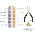 Kit completo per creazione gioielli fai-da-te con perline, chiusure e set di attrezzi vari - Argento Oro con Strumenti
