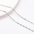 Detailed silver stainless steel figure-eight chain link for DIY jewelry accessories - 0.5 Long Hammer Link Eight Chain (2.5x4.5mm) / 1 Meter/Pack