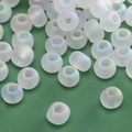 DIY kralenset met iriserende crèmewitte ronde glaskralen voor handgemaakte sieraden - Iriserend Wit (Stijl 02)