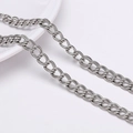 Polierte silberne Schmetterling-Doppelringkette aus Edelstahl für DIY-Schmuck - 1.0 Doppelschicht-Kette