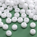 Creamy white glass seed beads for DIY jewelry making with smooth glossy finish - Round Bead (#07 Style)