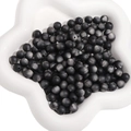 Matte black cat eye resin beads with white marble texture for DIY jewelry making - 8mm / Matte Black Cat Eye
