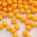 Vibrant orange 2-4mm glass seed beads with marble texture for DIY jewelry making - Bright Orange Marble Pattern Style (#03) / 3mm / 10克装 (约220颗)