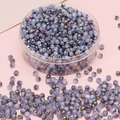 4mm DIY aurora lavender glass seed beads in a round storage box for jewelry making - 4mm 10g/Pack / Light Blue