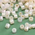 Iridiserende witte 2-4mm glazen kralen voor DIY-sieraden maken en kettingen - Iriserende Cilindrische Stijl (Stijl 07)