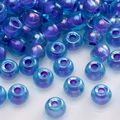 Perline di vetro blu e viola cangianti per la creazione di gioielli e accessori fai da te - Stile #06 4mm Perline Trasparenti Iridescenti (10g/Pack)