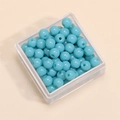 Perle rotonde di vetro azzurro per la creazione di gioielli fai-da-te - 4mm (Foro da 1mm, 10g/Confezione, Circa 100 Pezzi) / Blu Foro Solido