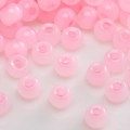 DIY 2-4mm Barbie pink glass seed beads for handmade jewelry bracelet making - Pink Translucent Bead With Hole (#11)