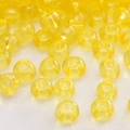 Vibrant 2-4mm translucent yellow glass seed beads for DIY jewelry making and crafts - Lemon Yellow Transparent Round Beads (#07)