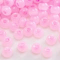 Pink translucent iridescent glass seed beads for DIY jewelry making and handmade crafts - Pink Candy Texture Round Bead (#12)
