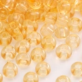 Vibrant amber glass spacer beads 2-4mm with hole for DIY jewelry making and crafts - Amber Transparent Drum Beads (#08)