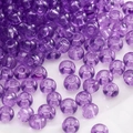 Violette lichtdurchlässige Glasperlen für DIY Schmuckherstellung mit glatter Oberfläche - Transparentes Violett