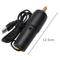 Mini USB handheld electric drill in black and gold finish, compact size 12.5cm long - Black (Electric Drill Host with 5 Bits)