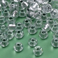 Transparent round glass beads for DIY jewelry with iridescent finish and center hole - Round Bead (#13 Style)