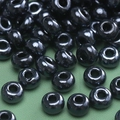 Polished black glass seed beads for DIY jewelry making and handmade accessories - Round Bead (#14 Style)