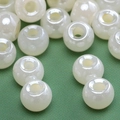 Ronde glazen kralen in crèmewit voor DIY sieraden maken en creatief knutselen - Glanzende kunstparelstijlen (18 stijlen)