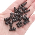 Perles hulu en bois d'ébène marron foncé pour bijoux DIY dans la main - Gourde en Ébène