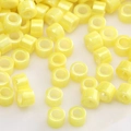 Lemon yellow cylindrical glass beads for handmade DIY jewelry making and beadwork projects - Lemon Yellow Pearlescent Tube Beads (#19)