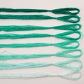 8-kleuren zijden borduurgaren set in groene gradiënten voor DIY handwerk projecten - Muntgroen (FXT043) / 8 Gemengde Kleuren 20 Meter Per Kleur