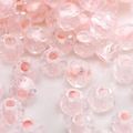 Faceted light pink glass beads for DIY jewelry making necklaces and bracelets - Pink Multi-faceted Crystal Bead (#27)