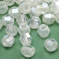 Πολύπλευρες μπεζ γυάλινες χάντρες 2-4mm σε κρεμ λευκό για χειροποίητα κοσμήματα - Πολυεδρικό κυλινδρικό στυλ (27 στυλ) / 4mm (10g/πακέτο, περίπου 140 τεμάχια)